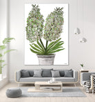 Summer Bloom - Lavender - Blue-11 by Lori Dubois on GIANT ART - green floral pot
