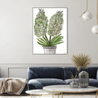 Summer Bloom - Lavender - Blue-11 by Lori Dubois on GIANT ART - green floral pot
