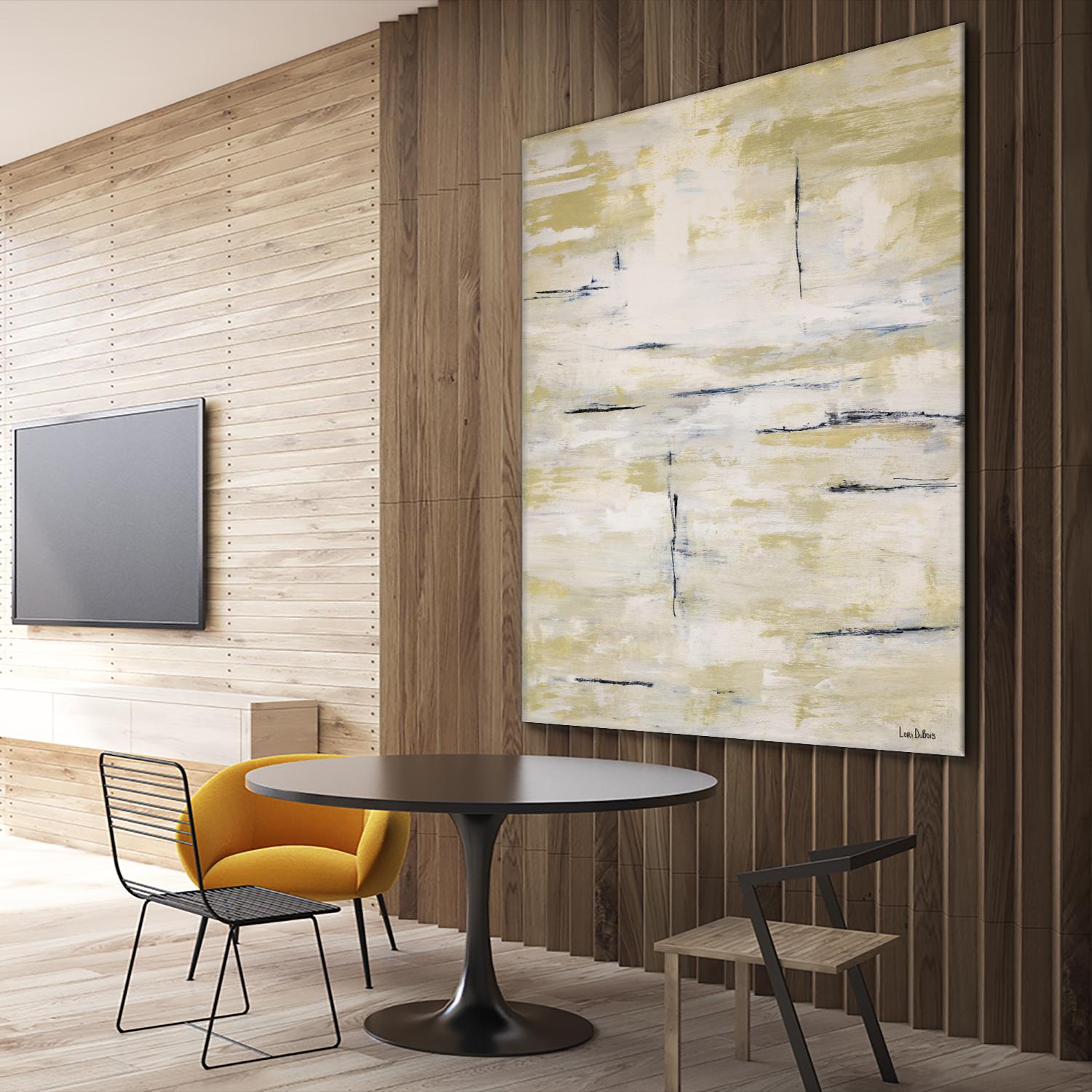 RainWater - Beige by Lori Dubois on GIANT ART - beige abstract ton sur ton