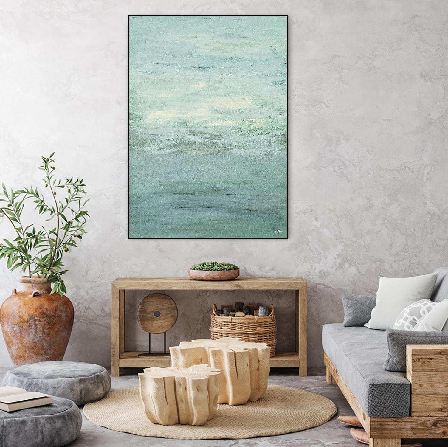 Infinity – Dusk - 4 by Lori Dubois on GIANT ART - green abstract pastel