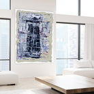 Gates – Neutral Navy - 1 by Lori Dubois on GIANT ART - black linear