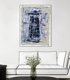 Gates – Neutral Navy - 1 by Lori Dubois on GIANT ART - black linear