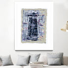 Gates – Neutral Navy - 1 by Lori Dubois on GIANT ART - black linear