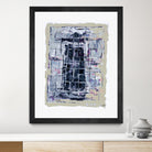 Gates – Neutral Navy - 1 by Lori Dubois on GIANT ART - black linear