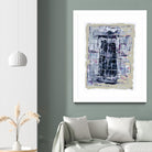 Gates – Neutral Navy - 1 by Lori Dubois on GIANT ART - black linear