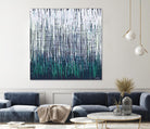 Weave - Light Teal - 4 by Lori Dubois on GIANT ART - green linear