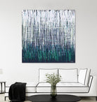 Weave - Light Teal - 4 by Lori Dubois on GIANT ART - green linear