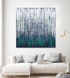 Weave - Light Teal - 4 by Lori Dubois on GIANT ART - green linear