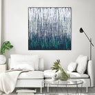 Weave - Light Teal - 4 by Lori Dubois on GIANT ART - green linear