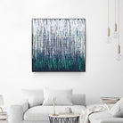 Weave - Light Teal - 4 by Lori Dubois on GIANT ART - green linear