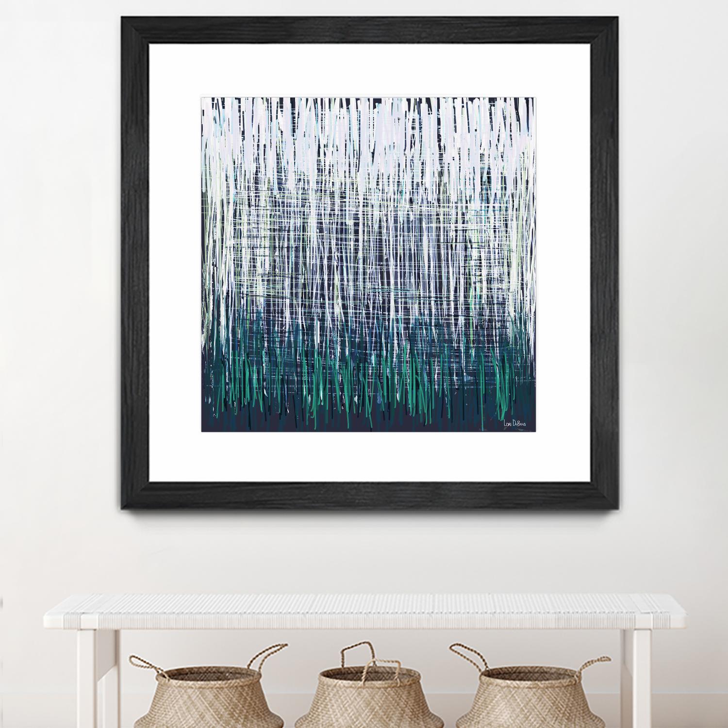 Weave - Light Teal - 4 by Lori Dubois on GIANT ART - green linear