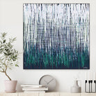 Weave - Light Teal - 4 by Lori Dubois on GIANT ART - green linear