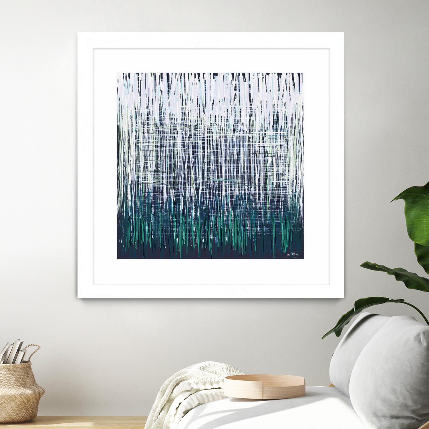 Weave - Light Teal - 4 by Lori Dubois on GIANT ART - green linear