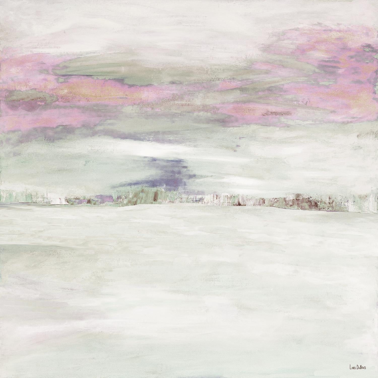 Winter Sky by Lori Dubois on GIANT ART - pink abstract paysage contemporain