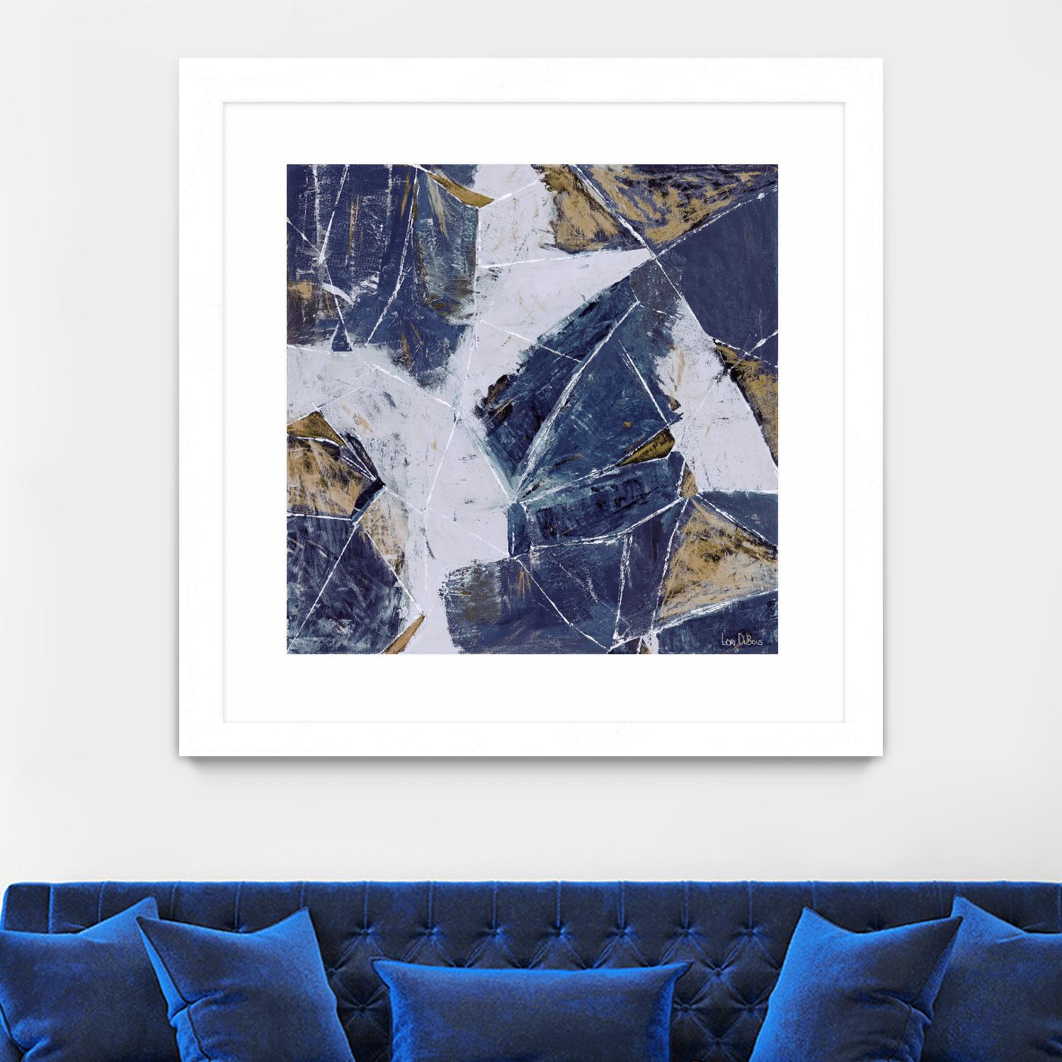 Tiger's Eye - Blue - B - 3 by Lori Dubois on GIANT ART - beige abstract