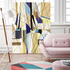 SeaCruise by Lori Dubois on GIANT ART - beige geometric shapes angled black lines
