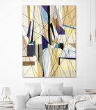 SeaCruise by Lori Dubois on GIANT ART - beige geometric shapes angled black lines
