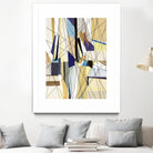 SeaCruise by Lori Dubois on GIANT ART - beige geometric shapes angled black lines
