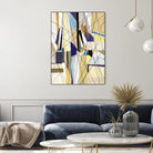 SeaCruise by Lori Dubois on GIANT ART - beige geometric shapes angled black lines