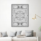Dynasty-III by Lori Dubois on GIANT ART - white patterns gray border