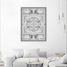 Dynasty-III by Lori Dubois on GIANT ART - white patterns gray border