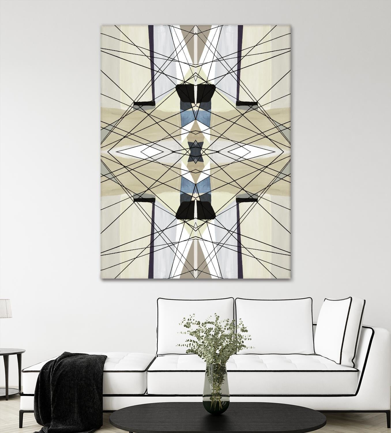 Nuance-I by Lori Dubois on GIANT ART - beige linear géométrique