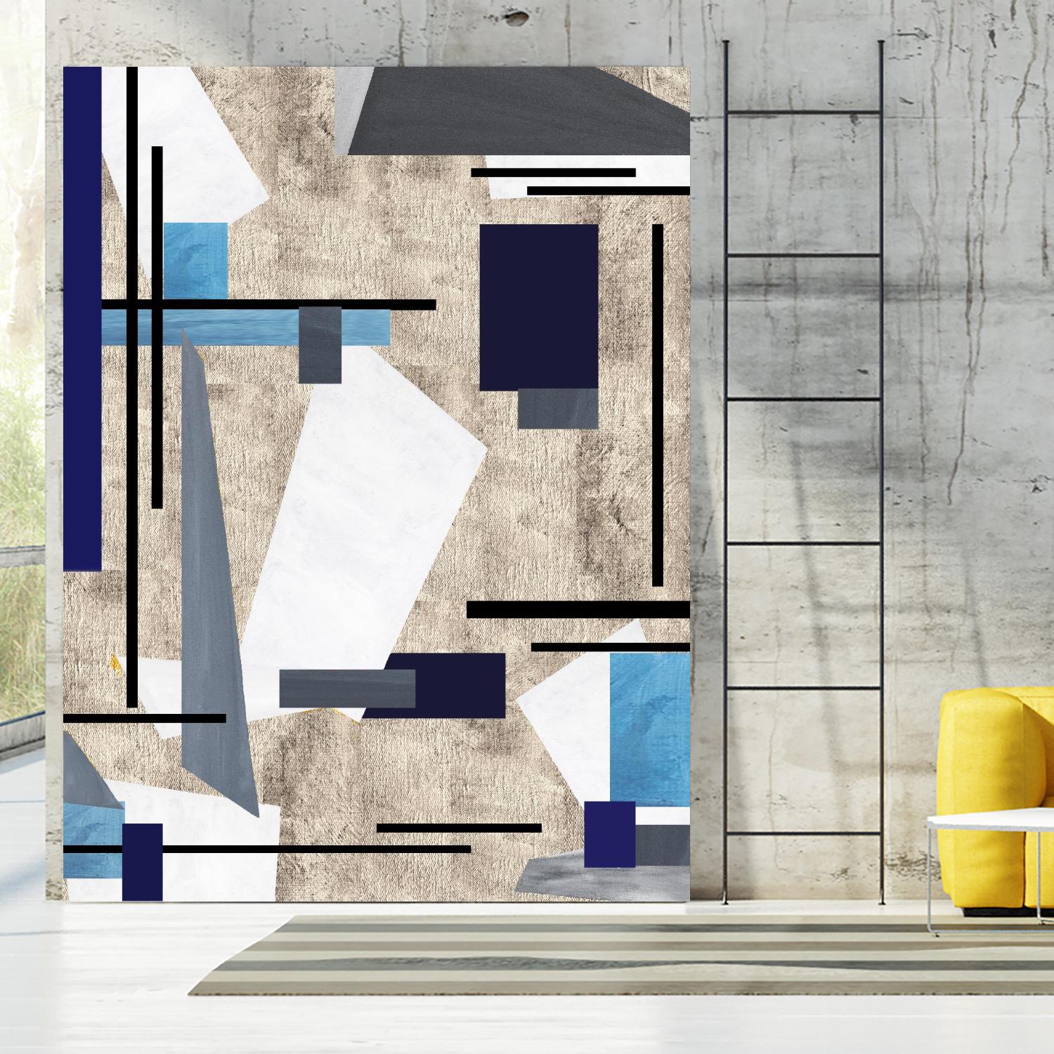 CoolPerspective-I by Lori Dubois on GIANT ART - beige linear grays