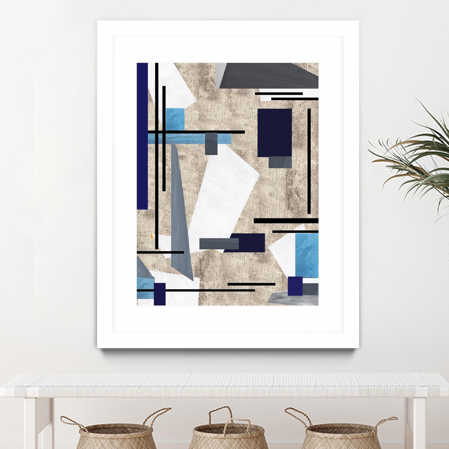 CoolPerspective-I by Lori Dubois on GIANT ART - beige linear grays