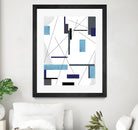 AvantGarde by Lori Dubois on GIANT ART - blue linear grays