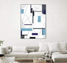 AvantGarde by Lori Dubois on GIANT ART - blue linear grays