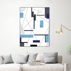 AvantGarde by Lori Dubois on GIANT ART - blue linear grays