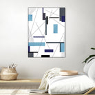 AvantGarde by Lori Dubois on GIANT ART - blue linear grays