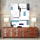 AvantGarde by Lori Dubois on GIANT ART - blue linear grays