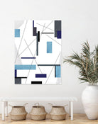 AvantGarde by Lori Dubois on GIANT ART - blue linear grays