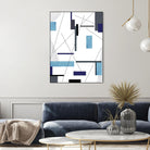 AvantGarde by Lori Dubois on GIANT ART - blue linear grays