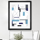 AvantGarde by Lori Dubois on GIANT ART - blue linear grays