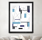 AvantGarde by Lori Dubois on GIANT ART - blue linear grays