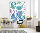 Jazzy by Lori Dubois on GIANT ART - aqua floral aqua