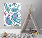 Jazzy by Lori Dubois on GIANT ART - aqua floral aqua