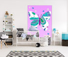 ModernButterfly-V - Lav by Lori Dubois on GIANT ART - pink art for kids doux
