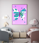 ModernButterfly-V - Lav by Lori Dubois on GIANT ART - pink art for kids doux