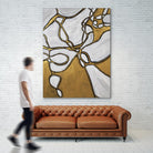 Mocha Latte -Gold - 2 by Lori Dubois on GIANT ART - gold linear