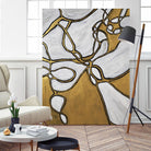 Mocha Latte -Gold - 2 by Lori Dubois on GIANT ART - gold linear