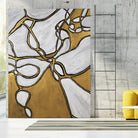 Mocha Latte -Gold - 2 by Lori Dubois on GIANT ART - gold linear