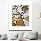Mocha Latte -Gold - 2 by Lori Dubois on GIANT ART - gold linear