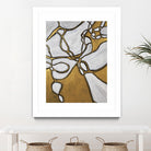 Mocha Latte -Gold - 2 by Lori Dubois on GIANT ART - gold linear