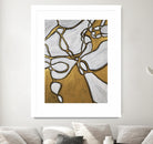 Mocha Latte -Gold - 2 by Lori Dubois on GIANT ART - gold linear