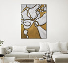 Mocha Latte -Gold - 2 by Lori Dubois on GIANT ART - gold linear