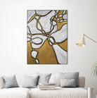 Mocha Latte -Gold - 2 by Lori Dubois on GIANT ART - gold linear