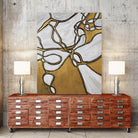 Mocha Latte -Gold - 2 by Lori Dubois on GIANT ART - gold linear